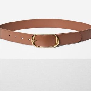 Aritzia Leather Belt with Solid Brass buckle